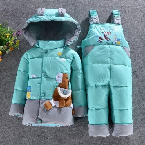 Baby girl clothes childrens winter duck down coat set baby outdoor clothing baby boys jacket suit jacket infant warming clothes