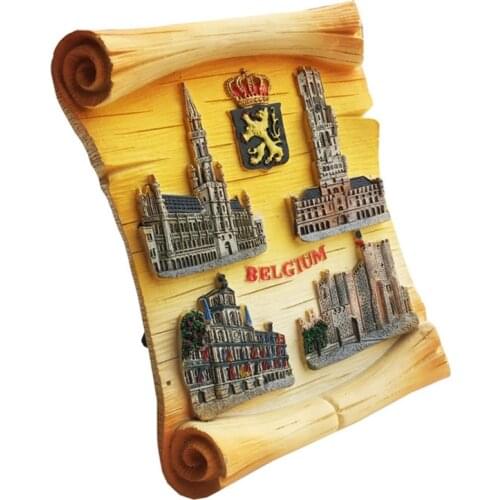 Handmade Painted Belgium landmarks Building Creative Resin Crafts Tourism Souvenir Gifts Collection