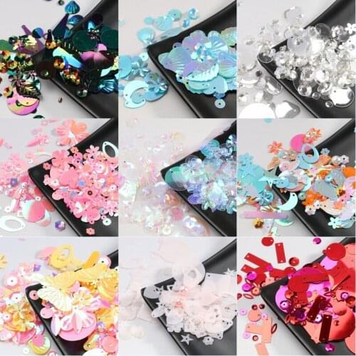 3-30mm 10g mix-and-match star heart shell snow pine sequins DIY nail art Paillettes wedding decoration paper