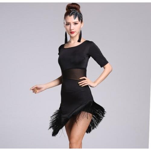 Latin Dance Dancing Dress WOMEN 'S Suit Adult 2019 New Style Table Costume Practice Exercise Clothing Tassels Dress Summer