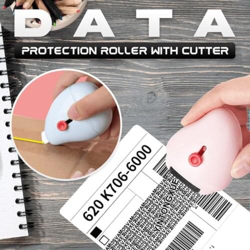 Data Protection Roller With Cutter Theft Protection Roller Stamp for Privacy Confidential Data Guard Your ID Dropshipping