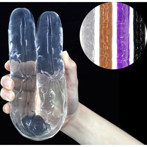 Sex Products 300/340mm Soft Silicone Jelly Dildo For Lesbian Women Masturbation Vaginal Anus Butt Plug Realistic Cock Penis