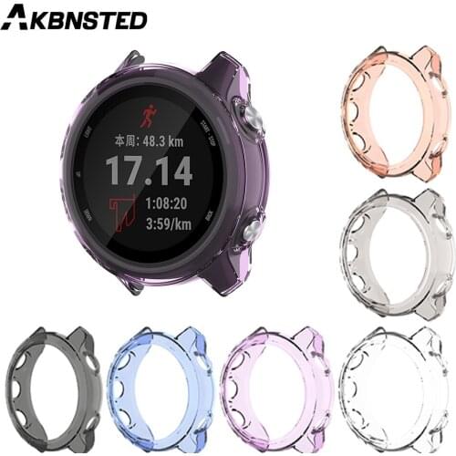 AKBNSTED Smart Watch Replacement Cover For Garmin 245 Silicone Protective Case For Garmin Forerunner 245M TPU Shockproof Shell