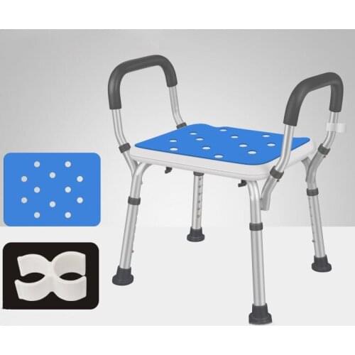 7 Gears Adjustable Aluminum Alloy Bath Chair Elderly Child Baby Pregnant Woman Seat Bathroom Shower Fishing Camp Anti-skid Stool