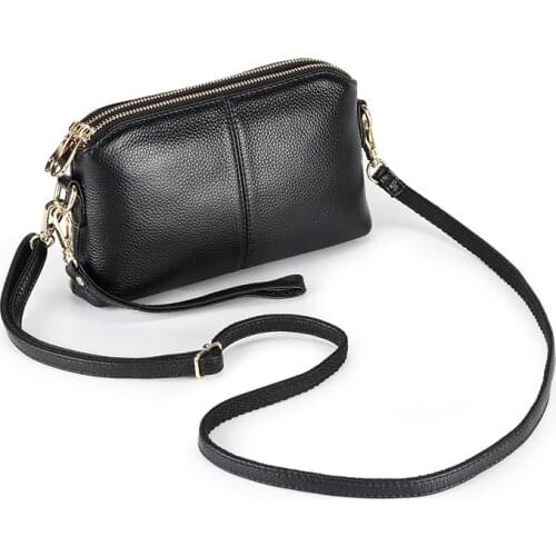 RanHuang New 2021 Womens Genuine Leather Shoulder Bags High Quality Cow Leather Messenger Bags Girls Clutch Bags Crossbody Bags