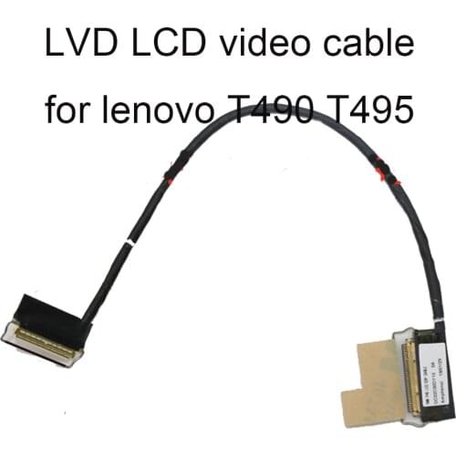Connectors T490 LCD LVDS Video Cable For lenovo ThinkPad T495 2K 3K FHD 1920 1080 WQHD 01YT38 02HK974 02HK975 DC02C00DY20 40 PIN