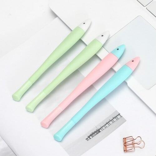 1pcs/sell 0.7mm Kawaii Cute Small fish Model caneta Black Ballpoint Pens For Office Stationery Writing School Supplies