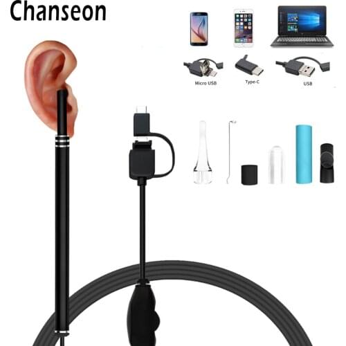 3-in-1 USB Android Type-c Ear Cleaning Endoscope HD Visual Ear Spoon Multifunctional Earpick With Mini Camera Ear Health Care