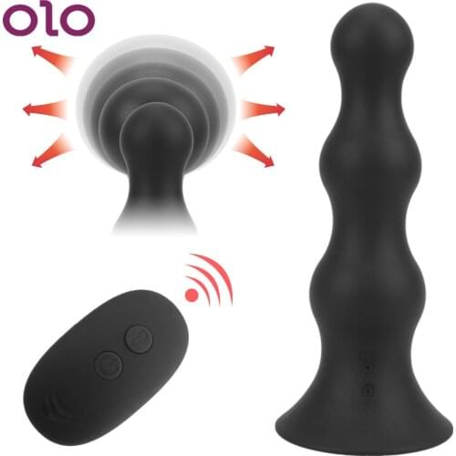 Inflatable Anal Dilator Wireless Remote Control Male Prostate Massager Anal Beads Vibrator Anal Sex Toys 85mm Butt Plug