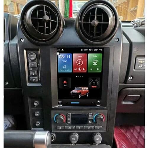 Car radio For Hummer H2 2004-2009 Head unit Multimedia player Auto radio tape recorder Tesla style Android 10 128GB Car GPS