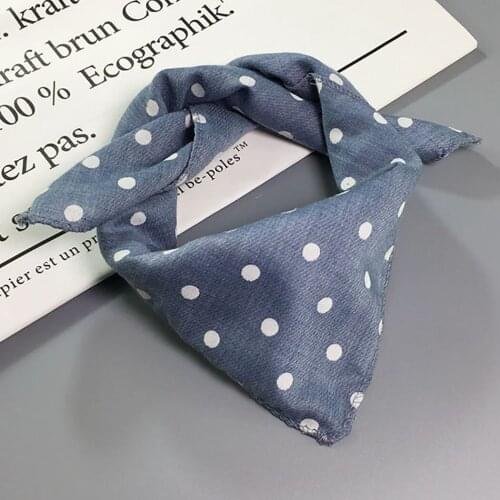 Pet Bandanas Scarf Fashion Plaid Dots Style Cotton Washable Dog Bandanas Scarf Bowties Collar Pet Square Bib For Puppies Kitten