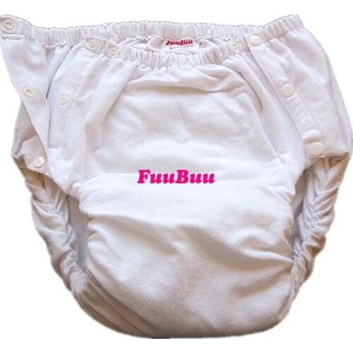 Free Shipping FUUBUU2042-WHITE-XL Adult Diaper/ incontinence pants/ diaper changing mat/Adult baby