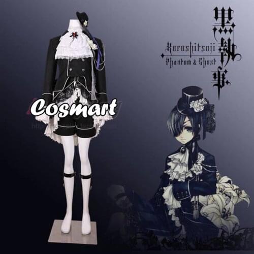 Anime Black Butler Ciel Phantomhive Gothic Dress Lolita Outfit Cosplay Costume Party Suit For Women New