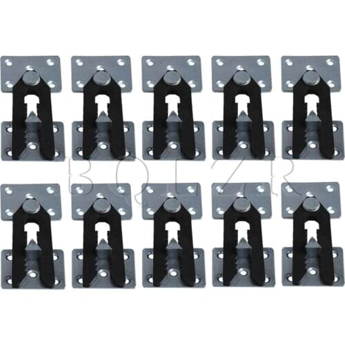 BQLZR 10pcs Thick 2mm Plastic Adjustable Sofa Interlocking Hardware with Iron Plate