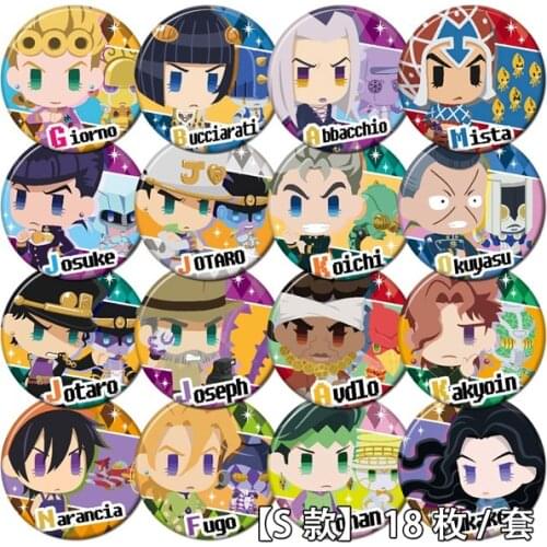 58mm Bizarre Adventure anime Brooch Acrylic Icons badge