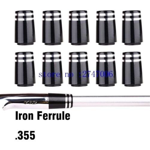 Custom Golf Black iron Ferrules .355 For Taper Tip iron Wedge Ferreles +double Sliver trim rings for CB MB AP1 AP2 Series Iron