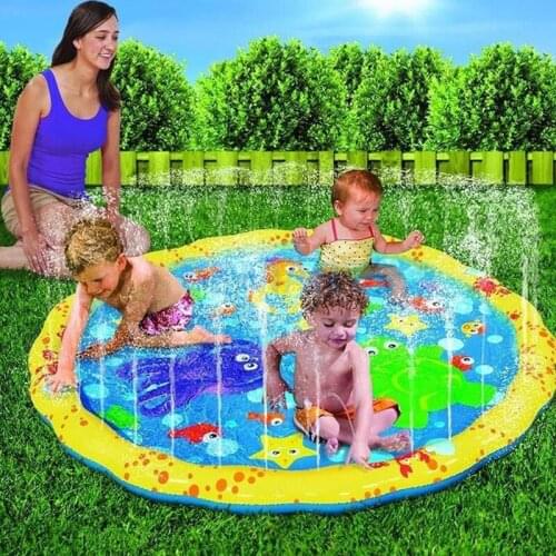 100cm Children Outdoor Water Spray Mat Baby Lawn Beach Game Sprinkler Cushion Children Playing Beach Toys Gift For Kid