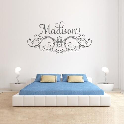 Girl Name Wall Decal Personalized Decal Shabby Chic Decor Nursery Name Sign Baby Girl Nursery Decals Custom Name Decal DZ030