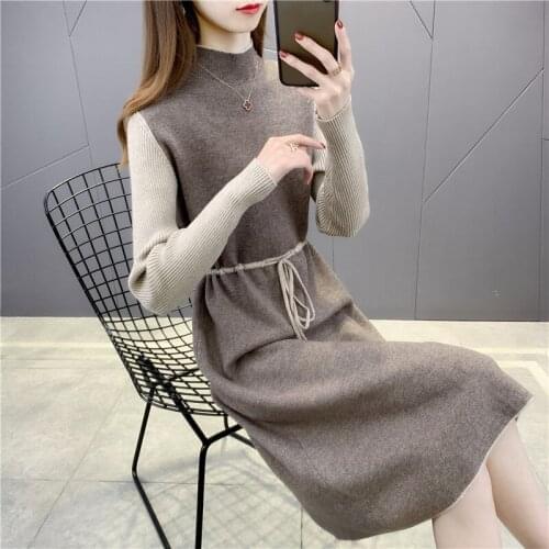 Under 2 】 to film in room 190906, 4 long half a turtleneck dress belt [1222] 61