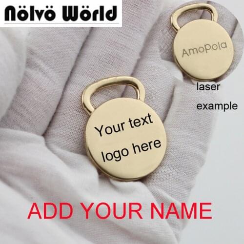 ADD YOUR NAME,Personalize Laser Engrave logo label service fee,custom order engrave your brand name tags