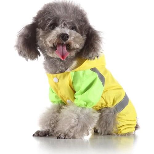 Dog Raincoat Waterproof Dog Costume Raining Coat Dog Cloths Dogs Jumpsuit Ropade Perro Dog Costumes Complete Rain Proof Clothes