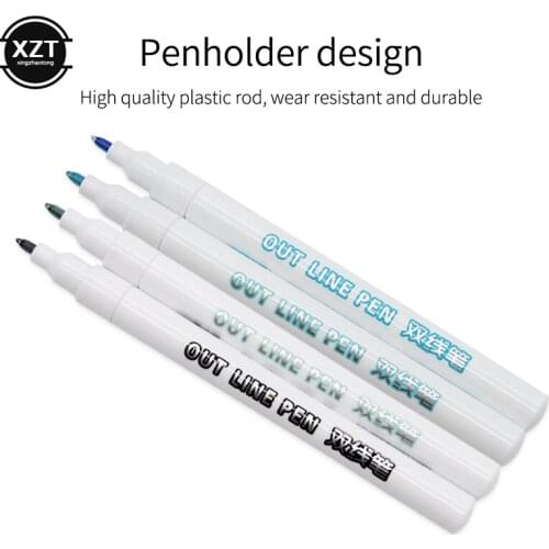 Double Lines Art Markers Pen Out Line Pen scrapbooking Pens Fine Liner Marker Fineliner Calligraphy Lettering Drawing Pen Color