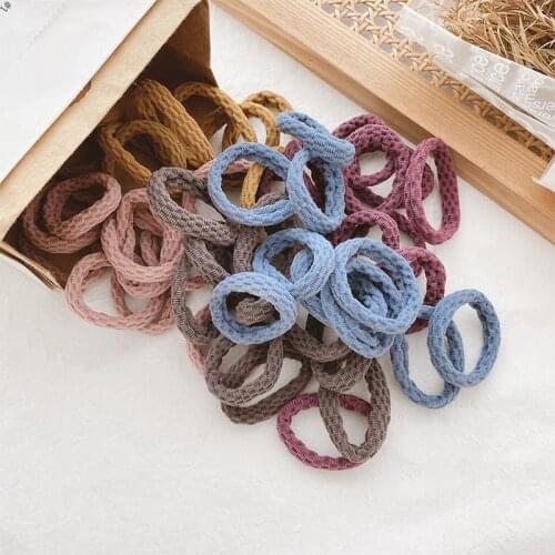 FACEINS 10Pcs Rubber Band for Women High Elasticity Durable Hair Rope Rubber Simple Temperament Hair Ring Female Hair Jewelry