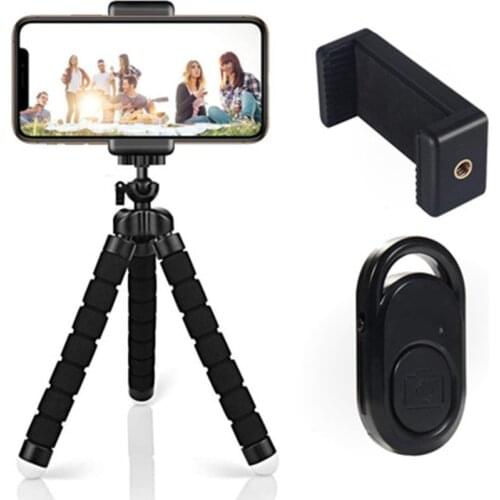 Mini Flexible Sponge Octopus Tripod for iPhone Samsung Xiaomi Huawei Mobile Phone Smartphone Tripod for Gopro 9 8 7 Camera