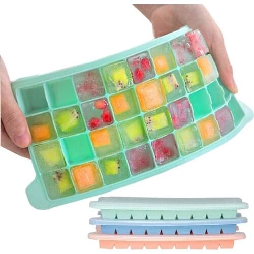Hot Ice Square Trays with Lids 3 Pack 108 Grid Silicone Ice Square Trays for Freezer Whiskey Cocktail Stackable Ice