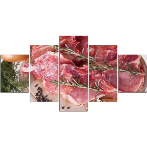 Prints Art Wall Canvas Painting Modern Prints Meat Food Posters Pictures Kitchen Decoration Wall Decoration