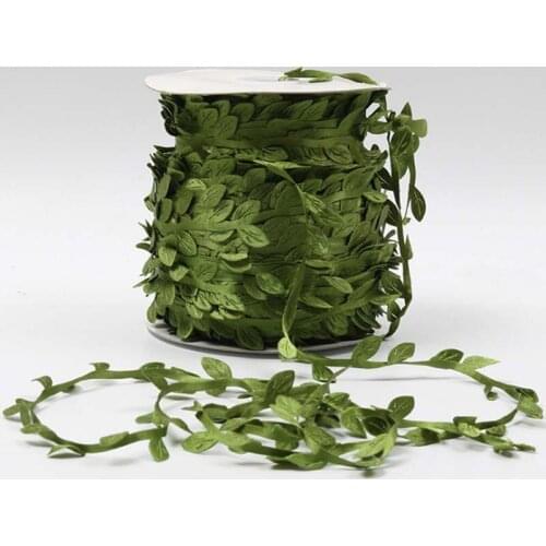 10m Artificial green Leaves Rattan Silk Leaf-Shaped Handmake Rattan For Wedding Decoration DIY Wreath Gift Craft Fake Rattan
