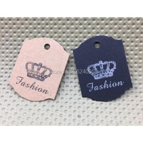Custom clothing kraft paper tag/jewelry price tag/garment printed label/cardboard tag printing/gift packing label 1000 pcs a lot