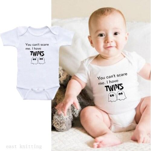 Summer Infant Bodysuits Ghost Print Halloween Baby Jumpsuits Short Sleeve Clothes For Boys Girls Outfits Kids Onesie Overalls