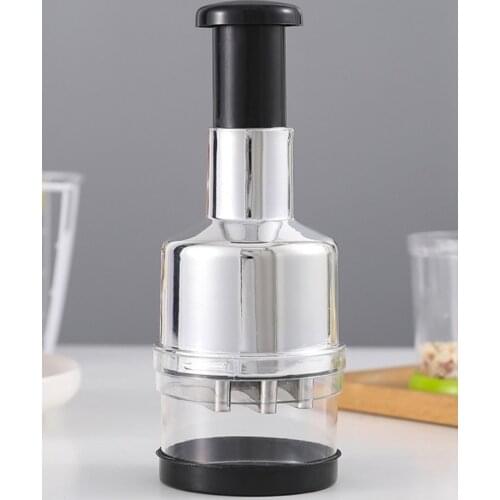 Multifunctional creative hand press onion cutter household peeling electroplating garlic chopper simple kitchen garlic rammer