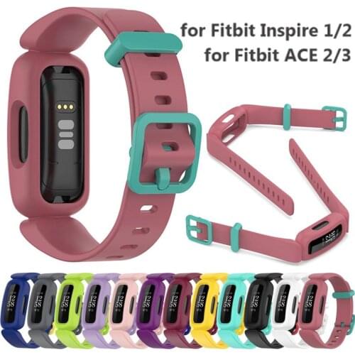Official Strap for Fitbit ACE 3 & Inspire 2 Watch Straps Waterproof Smart Bracelet Replacement for Fitbit ACE 2 Kids Wristband