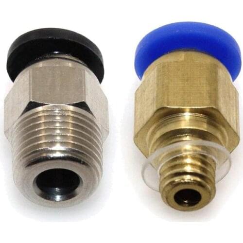 PC4-M10 Straight Pneumatic Fitting Push to Connect + PC4-M6 Quick in Fitting for 3D Printer Bowden Extruder 20pcs/lot