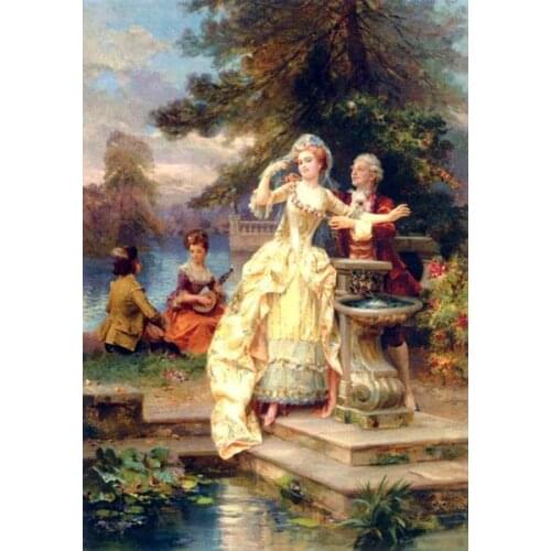Free shipping classical court figure portrait landscape canvas prints oil painting on canvas home wall art decoration pictures