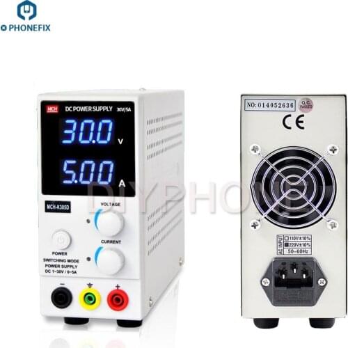 PHONEFIX Adjustable DC Power Supply for Phone Repair MCH-K305D MCK-K303D SMPS Single Channel 0-30V 0-3/5A Mini DC Power Supply