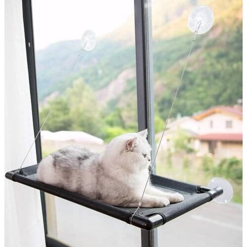Cat Hammock Window Resting Seat Perch Cat Bed for Indoor Cats Sleeping Heavy Duty Suction Cups Breathable Washable Mesh Durable