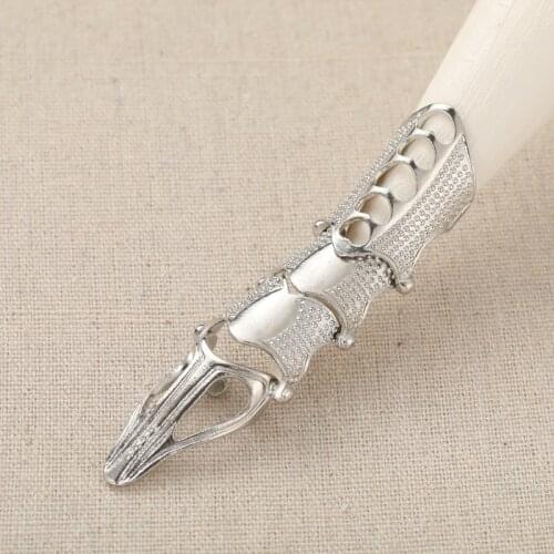 Origin Summer Punk Magic Claw Ring for Women Fashion Hollow Out Knuckles Bendable Index Fingernail Metallic Ring Party Jewelry