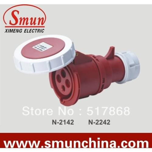 N-2142 16A 380-415V 4pin Industrial Mobile Socket 3P+E with CE ROHS 1 Year Warranty IP67 Waterproof Connector