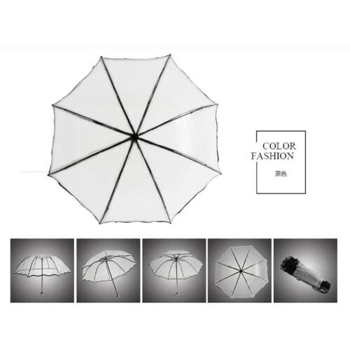 1 piece 8K Transparent pvc Rain Creative city building on side 8 Ribs Sunny Rainy anti UV waterproof Umbrella Paragua