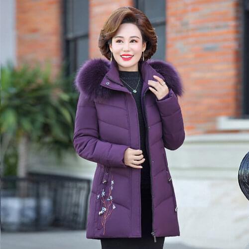 2020 New Plus Size 6XL Winter Jacket Female Down Cotton Padded Clothes Women Casual Slim Parka Middle-aged Coat Overcoats