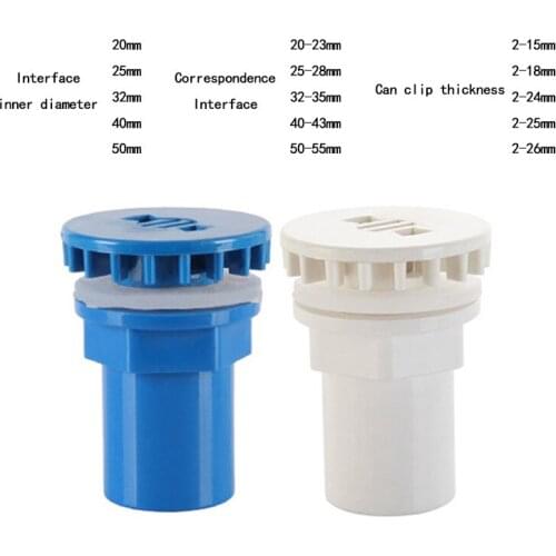 Fish tank drain connector tank PVC drain pipe unit tank drain seafood pond drain drain strong drain connector 1Pcs