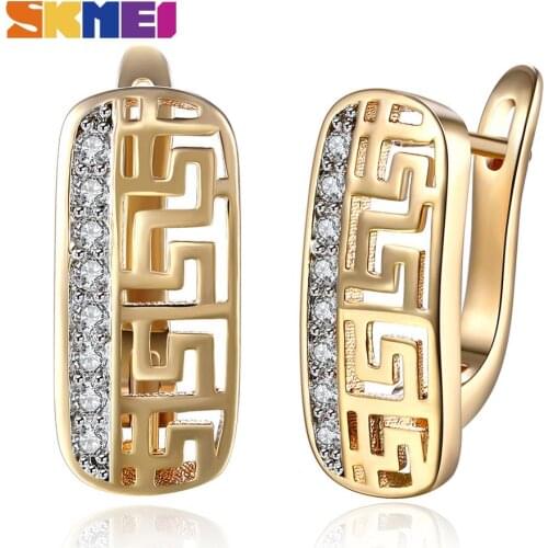 Женские золотые серьги Skmei China At AliExpress
