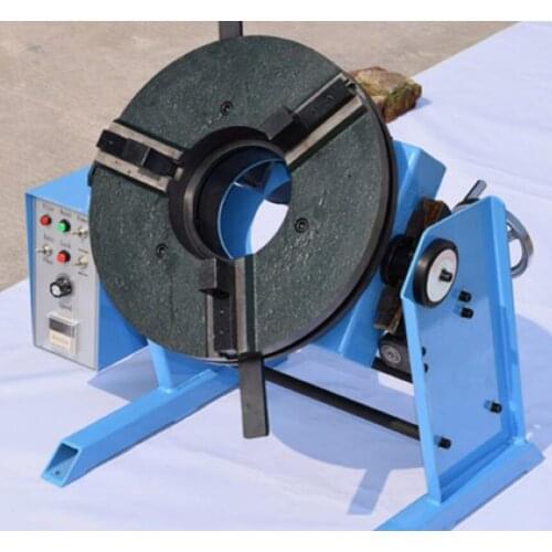 200KG welding positioner HD-200 welding turntable with WP300 lathe chucks