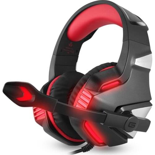V-4 Stereo Gaming Headset, Noise Cancelling Over Ear Headphones with Mic, LED Light, Bass Surround for PC/Computer/Laptop Game