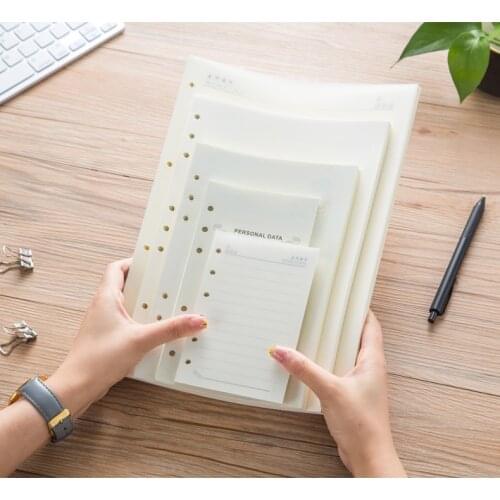 Loose Leaf Inner Page A6A7A5B5A4 Line Blank 6Holes 9Holes 4holes 48k25k18k Inner Planner Notebook filler Paper