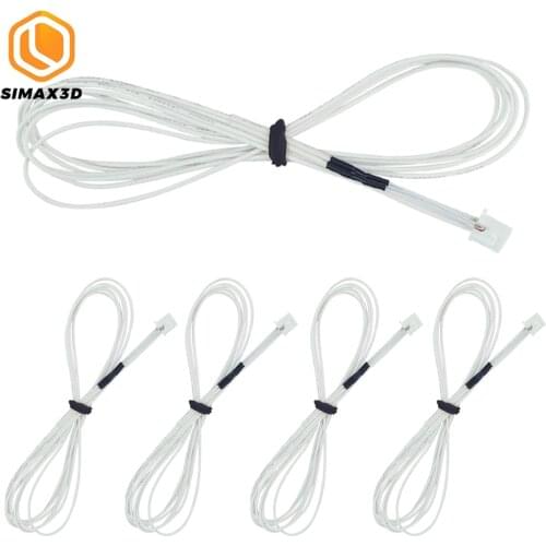 SIMAX3D 5pcs 3D Printer Parts thermistor 100K ohm NTC 3950 Temperature Sensor White for Reprap ender 3 Pro Hotend kit thermistor