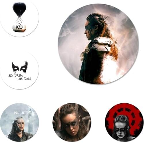 58mm Heda Lexa The 100 Icons Pins Badge Decoration Brooches Metal Badges For Backpack Decoration